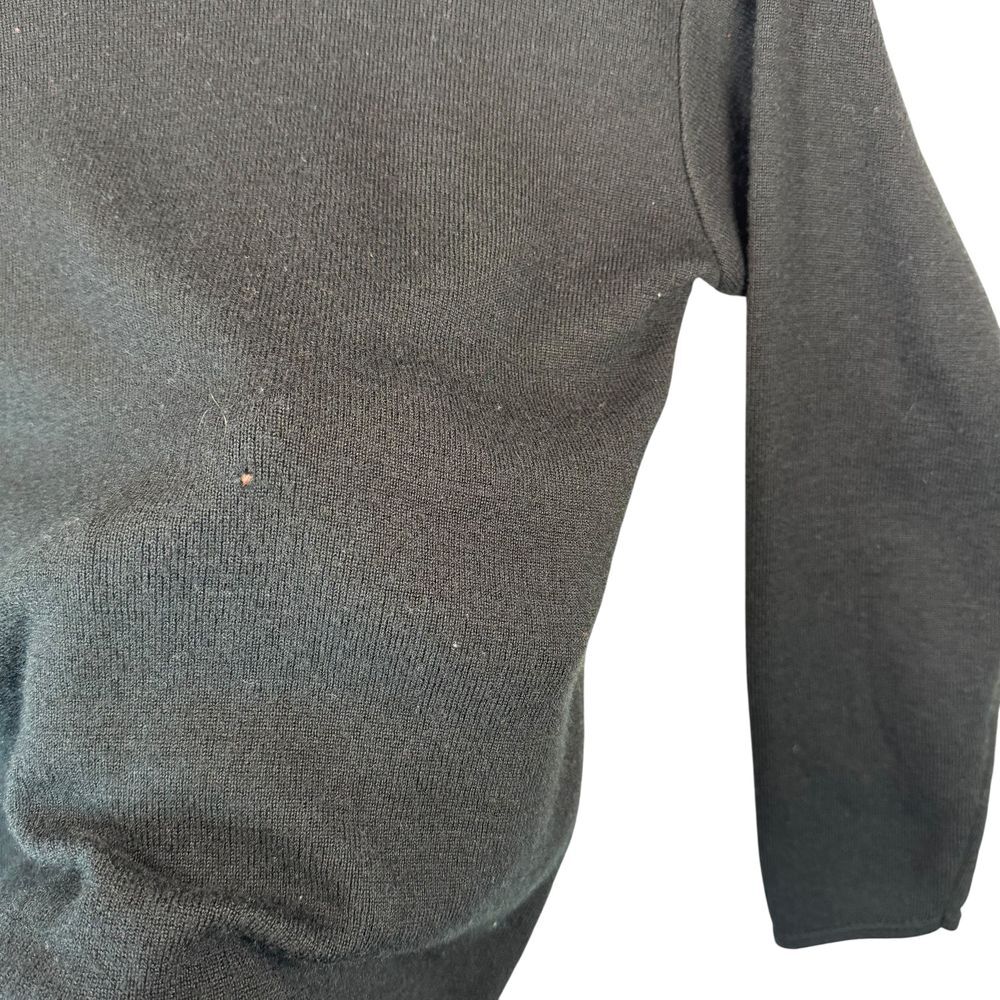 Daniel La Torre Italy Black Wool Blend Mock Neck Sweater Button Shoulder Size S - Picture 6 of 8